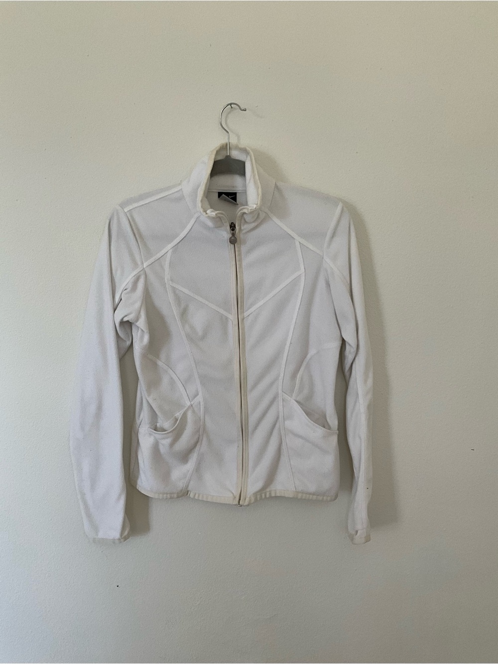 Nike White Full-Zip Utility Jacket Therma fit athletic running workout  M